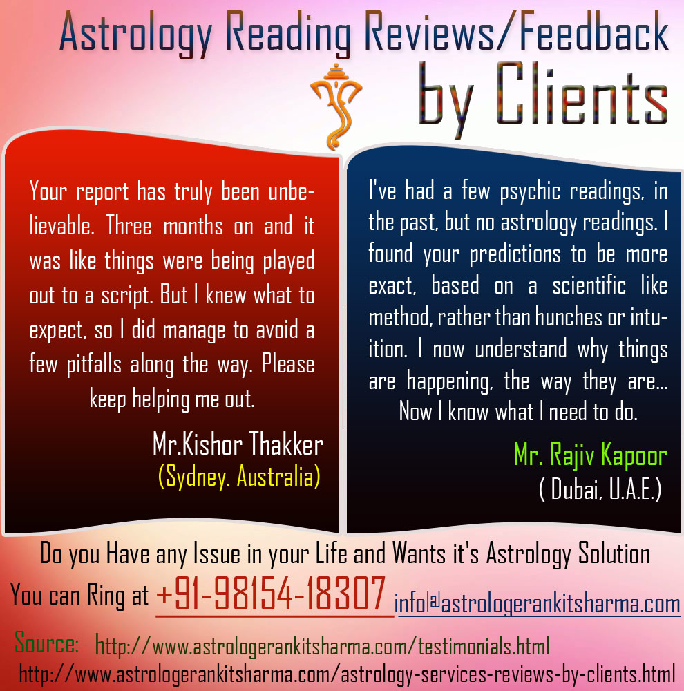 Astrology Reading Reviews Feedback by Clients