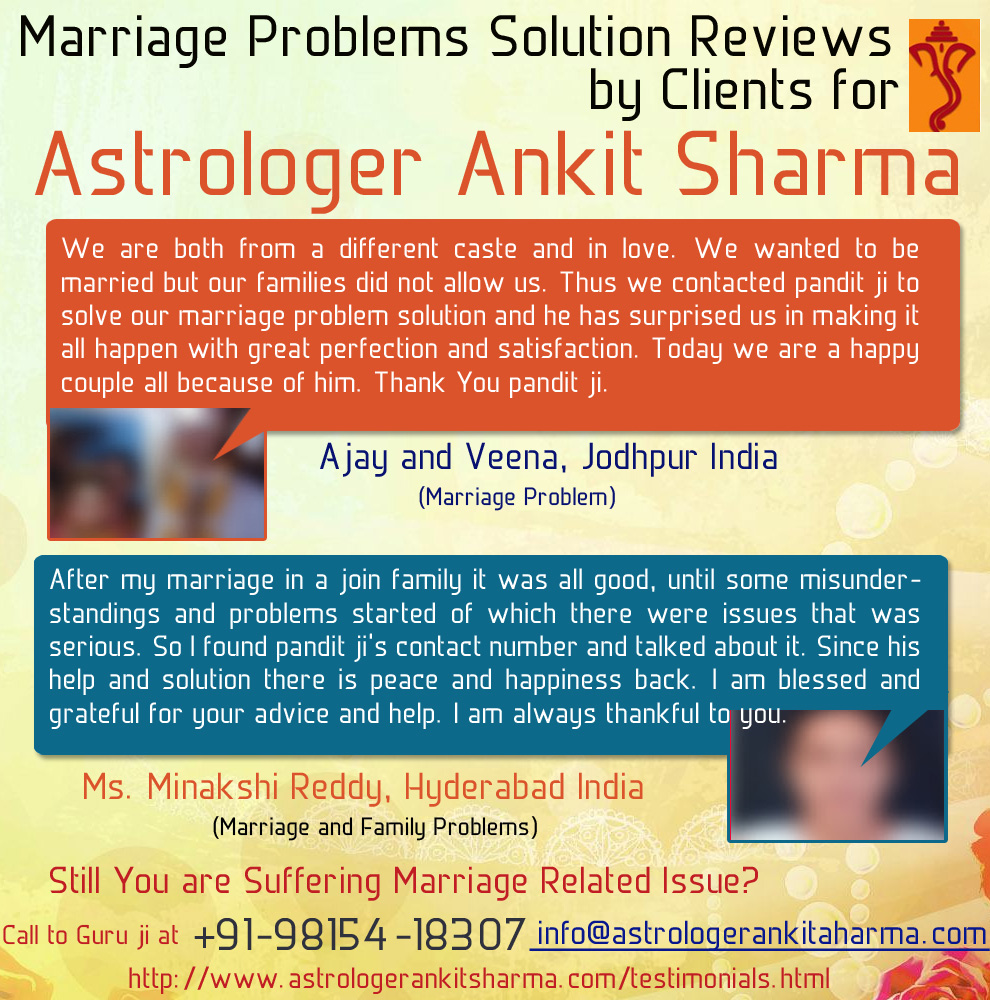 Marriage Problem Solution Reviews by Clients